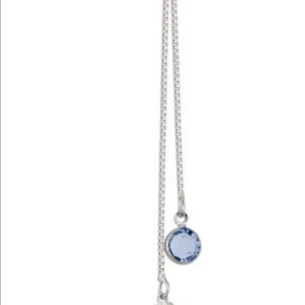 Swarovski Crystals Pull Tie White Rhodium plated